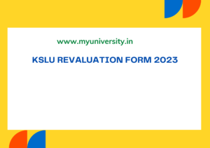 KSLU Karnataka Revaluation Form 80-20 Pattern 2023 kslu.karnataka.gov.in LLB Revaluation Form 