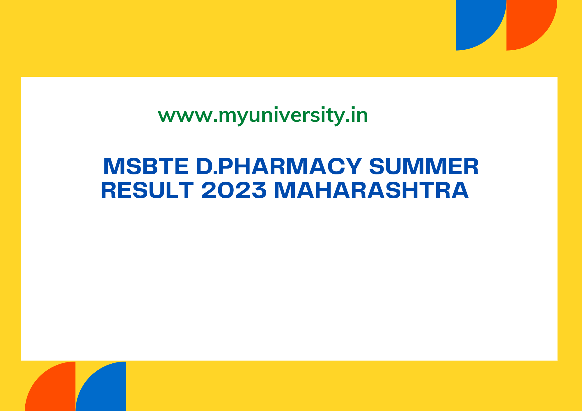 D.Pharmacy Summer Result 2023 Maharashtra 1st 2nd 3rd 4th