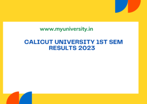 Calicut University 1st Sem Results 2023 uoc.ac.in 1st Sem BA BSC BCA Result