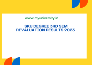 SKU Degree 3rd Sem Revaluation Results 2023 skuniversity.ac.in Degree Result jnanabhumi