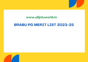BRABU PG Merit List 2023-25 brabu.net PG Admission Merit List