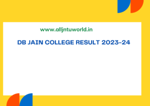 DB Jain College Result 2023-24 dbjaincollege.org Student Login UG PG Results