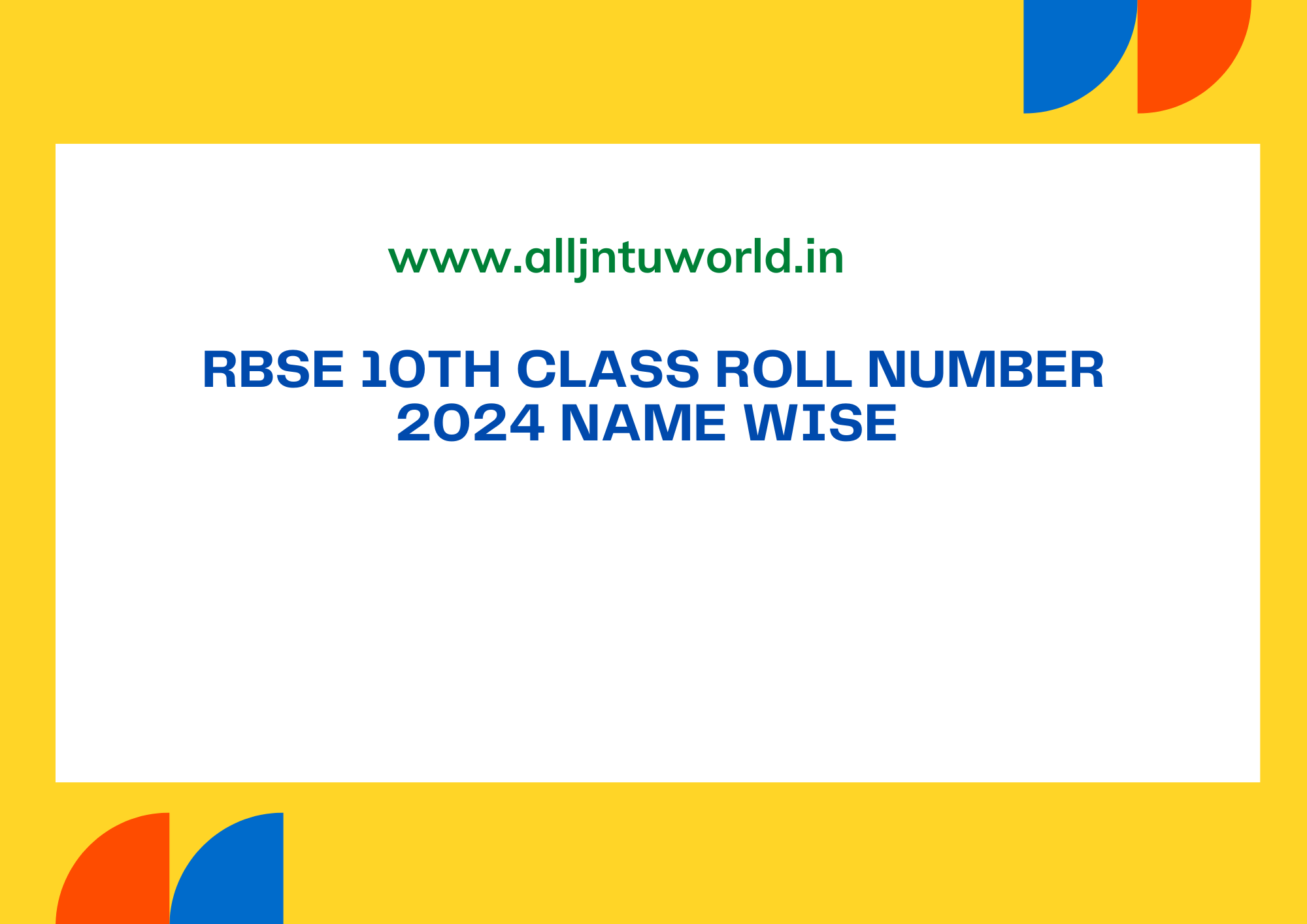 RBSE 10th Roll Number 2024 Name Wise Kaise Check Karen 10th Board Roll