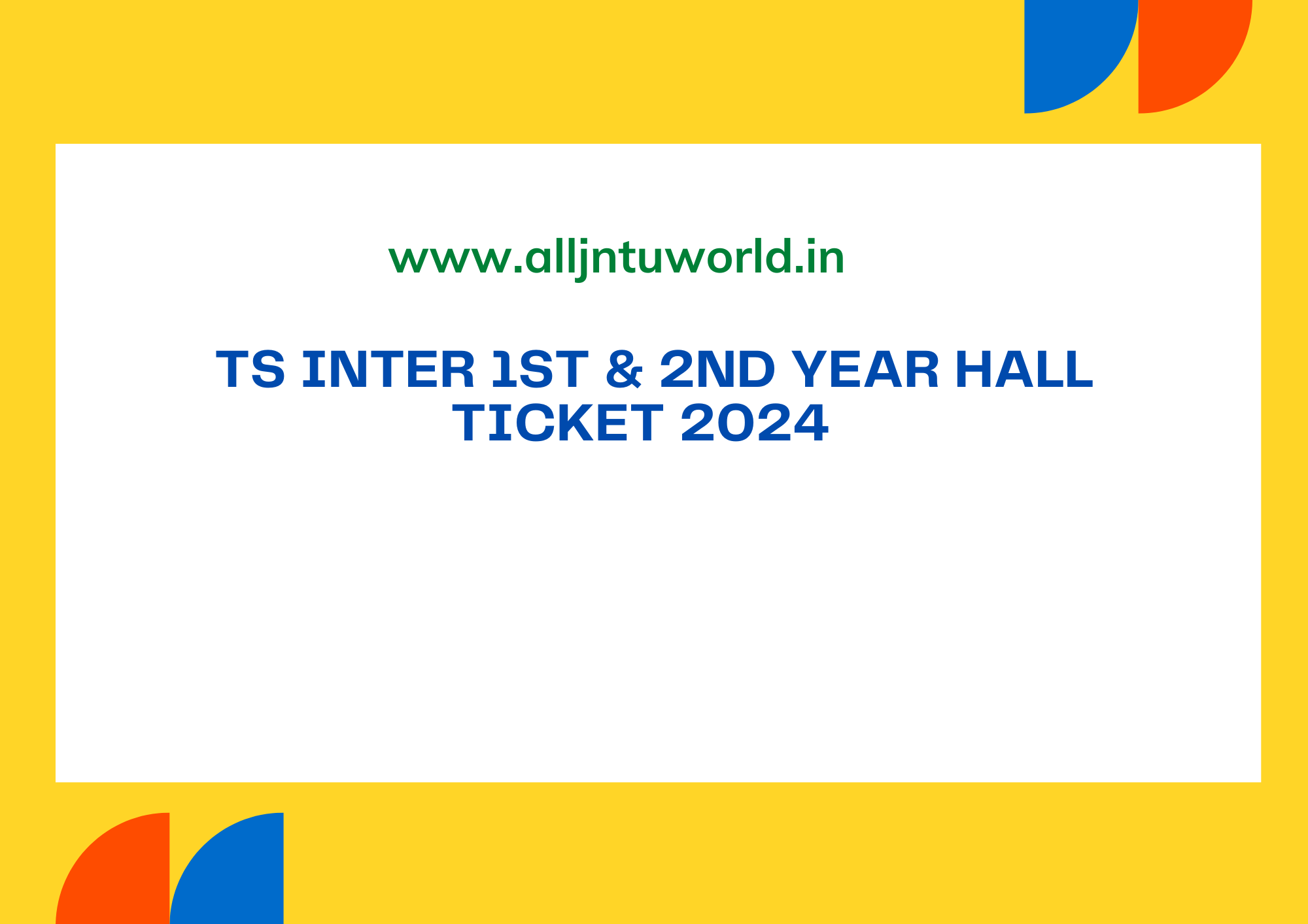 TSBIE Inter 1st 2nd Year Hall Ticket 2024 Manabadi tsbie.cgg.gov.in